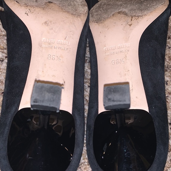Miu miu suede heels with bow - Picture 8 of 8